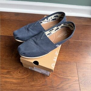 Toms Navy Alpargata Canvas Slip-Ons